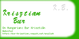 krisztian bur business card
